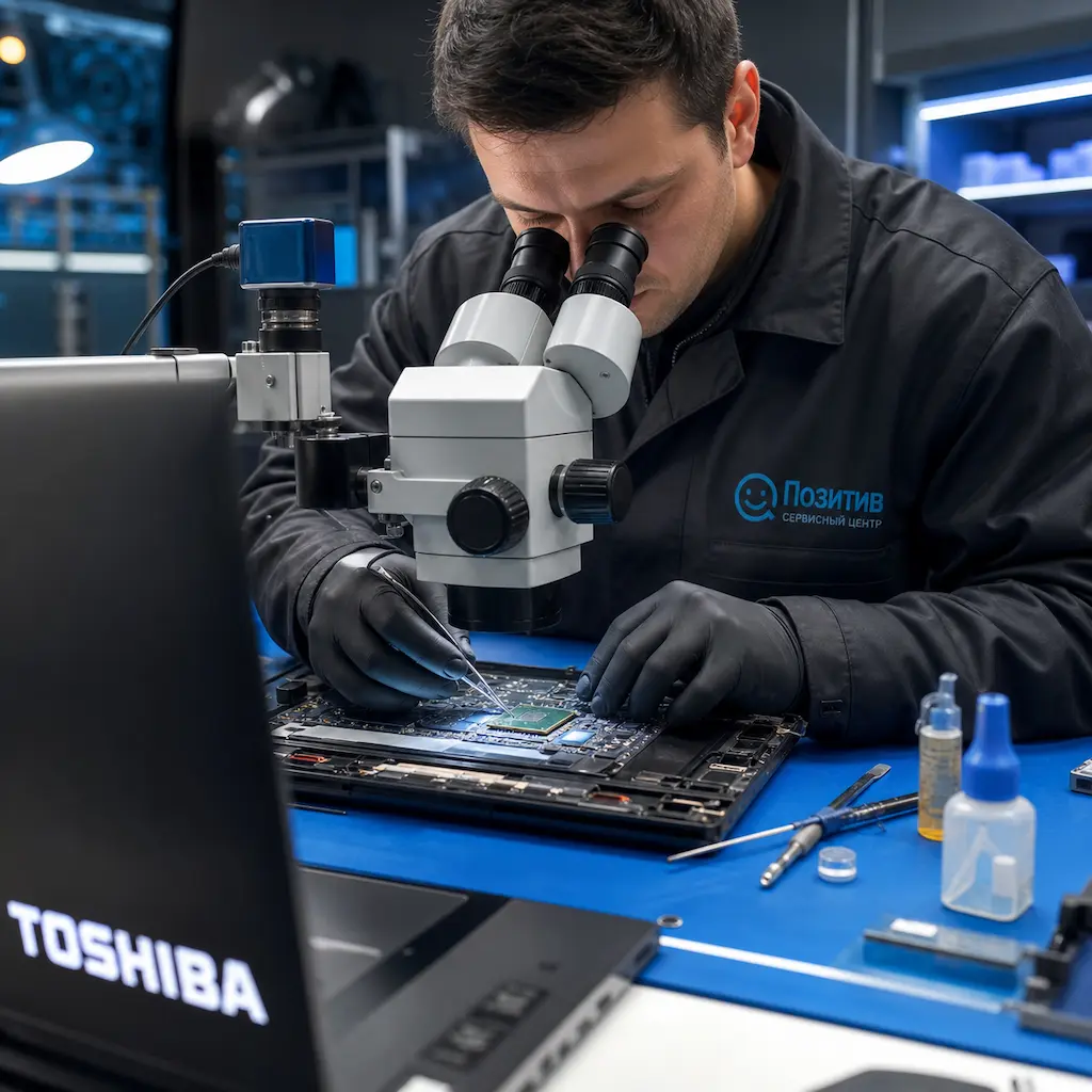 Замена видеокарты ноутбука Toshiba в Сестрорецке