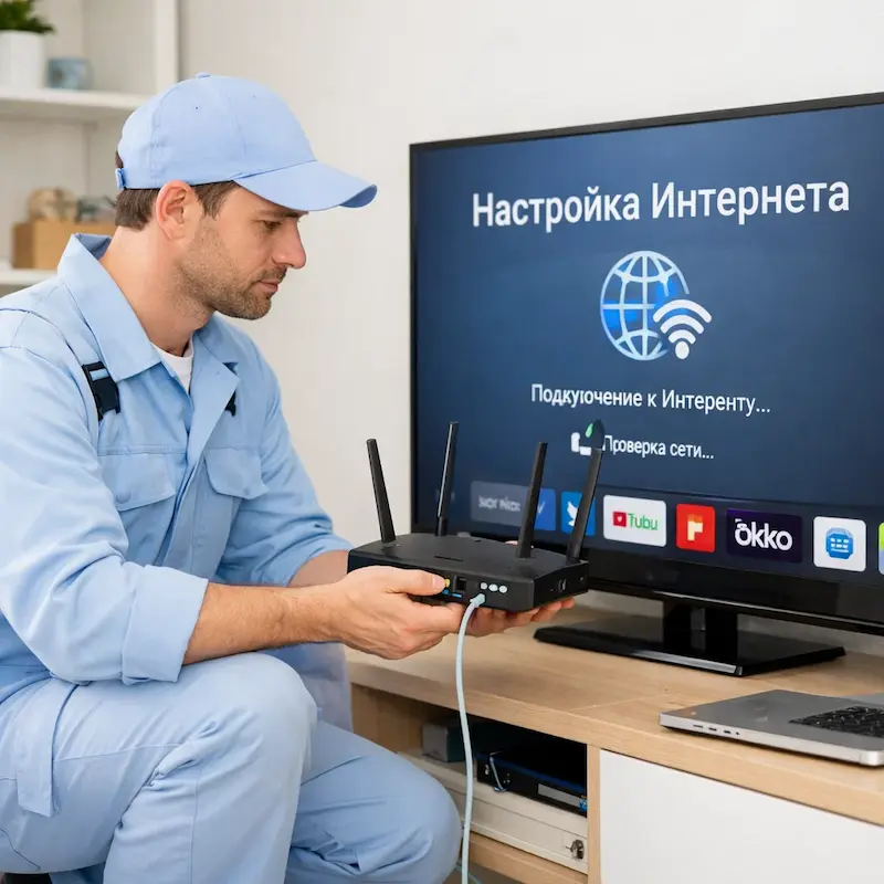 Настройка интернета на телевизоре в Сестрорецке