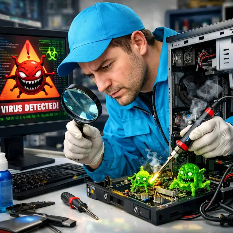 Вылечить компьютерный вирус в Сестрорецке